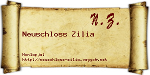 Neuschloss Zilia névjegykártya